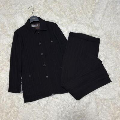 Discontinued model Issey Miyake pants set M black pleats women's
