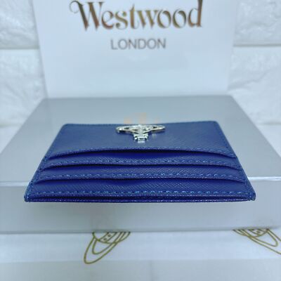 Vivienne Westwood Card Case 933VW168 Wallet Embossed Card Holder Blue