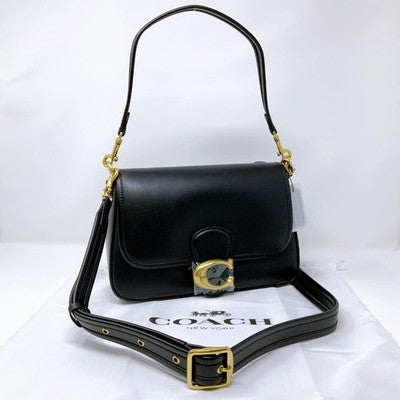 Coach C4823 Leather Soft Tabby Shoulder Bag Crossbody Black NEW Outlet Handbag