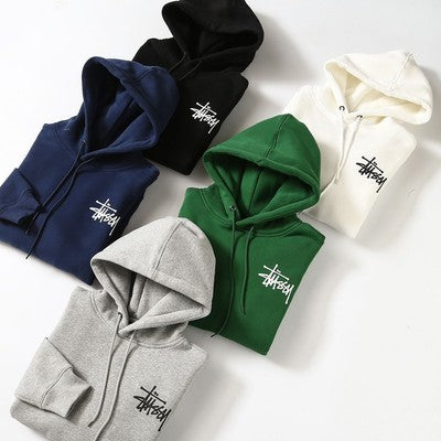 see description size S-XL Stussy Logo Pullover Hooded Sweatshirt Unisex