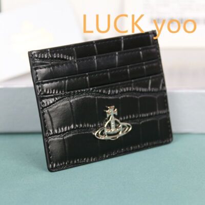 Vivienne Westwood Short Wallet Embossed Card Holder Leather Money 14266 Black