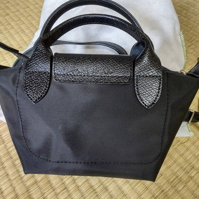 Longchamp XS size Tote Bag Hand bag Top Handle Bag Shoulder bag Black