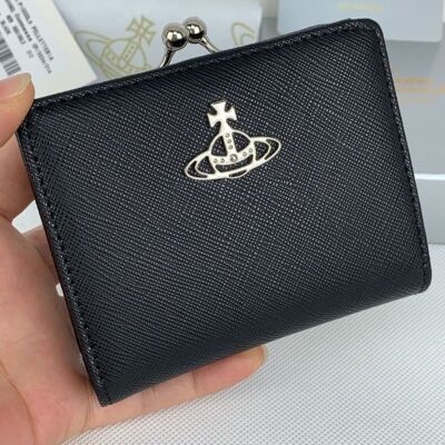 chose 2colors Vivienne Westwood Bi-fold Wallet Bi-fold Wallet 43VV631Gray Black