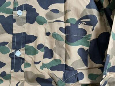 L BAPE A BATHING APE CAMO SHIRT A Long Sleeve Shirt Camouflage