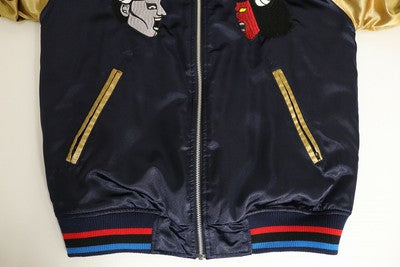 【M or L】PUNK DRUNKERS x Kinnikuman Reversible Skajan Jacket Navy gold Black