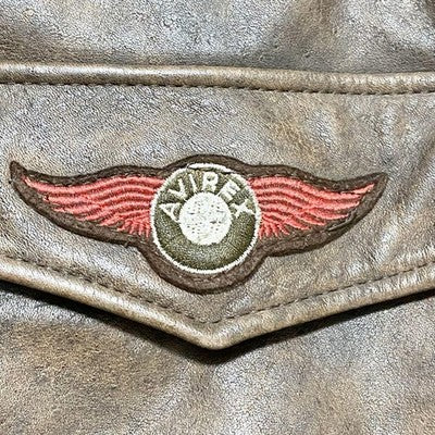 VTG Avirex A-2  Leather Jacket Flight jacket A-2 Patch Patch M Vintage 80s