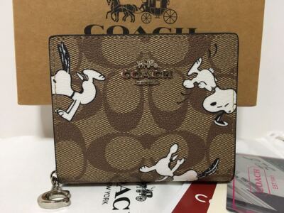 COACH PEANUTS Snoopy Wallet Bi-fold Coach C4591
