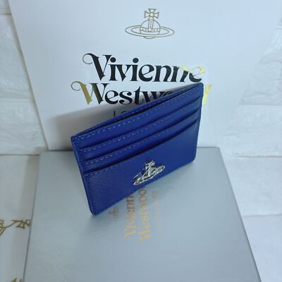 Vivienne Westwood Card Case 933VW168 Wallet Embossed Card Holder Blue