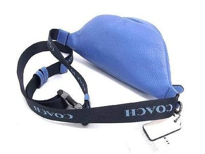 Coach Leather Waist Pouch Waist Bag Body Bag Zip bag Men's Women's Blue