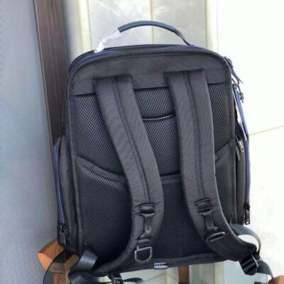 TUMI ALPHA3 Brief Pack Backpack Business Nylon Black Blue Line