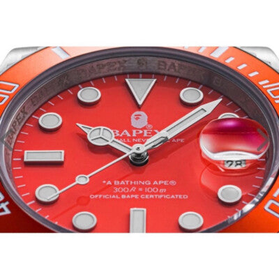 A BATHING APE TYPE 1 BAPEX orange 2022 watch gift present 1I80-187-001