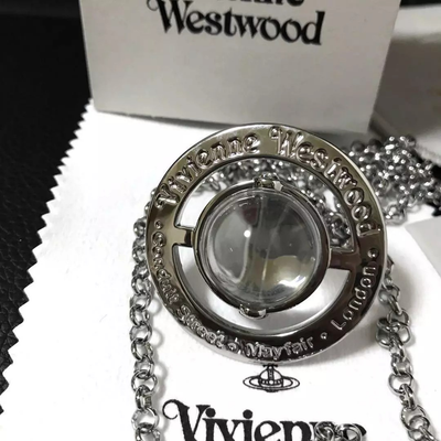 Vivienne Westwood Orb Necklace Small Orb Silver x Clear Accessories Box included