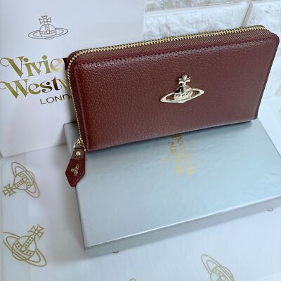 Vivienne Westwood Long Wallet Unisex Brown, Gold Hardware