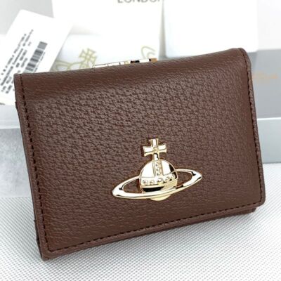 Vivienne Westwood Tri-fold Wallet Vivienne Westwood Clasp Wallet 13V138 Coffee