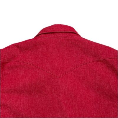 check description IRON HEART IHSH-396/13oz Color Denim Western Shirt biker Red