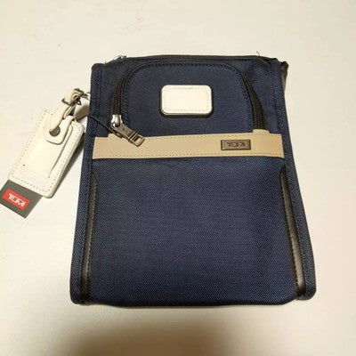 tumi Alpha 3 Shoulder  Bag outlet Tumi Pocket Bag Small 2203110 Navy Blue Beige
