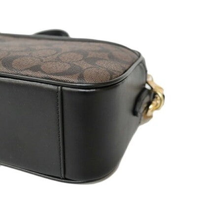 Coach Shoulder Signature Clutch Bag Women's Bag 2WAY F68168 Brown/Black Outlet