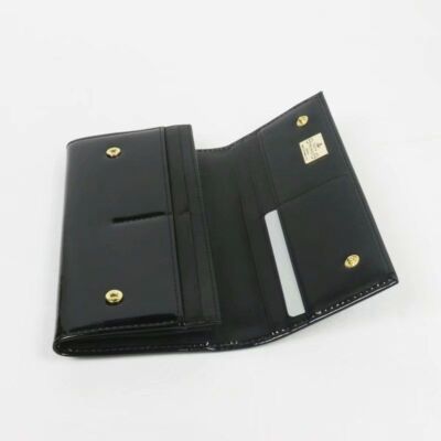Vivienne Westwood Long wallet enamel bi-fold wallet 63VV507 black