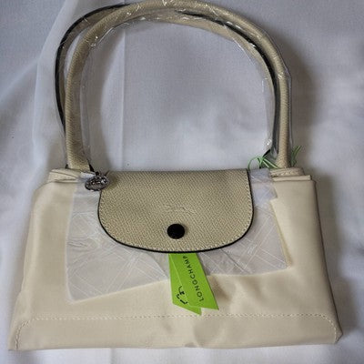 Longchamp L size Tote Bag Handbag Outlet Cream NEW