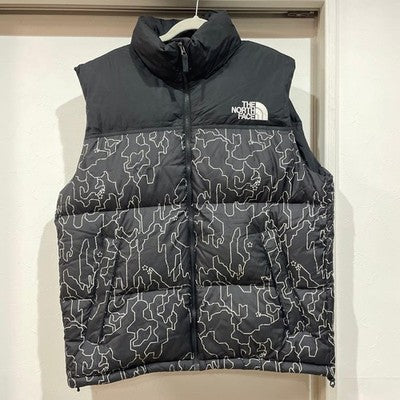 Size: XL Black Tree Bark The North Face Down Vest Novelty Nuptse Vest ND92339