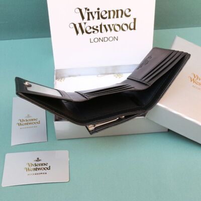 Vivienne Westwood Crocodile Pattern Multi-Card Pocket Wallet 43VV591 blackstripe
