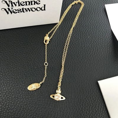 Vivienne Westwood Reina Necklace Orb Gold Total length 40cm Box included