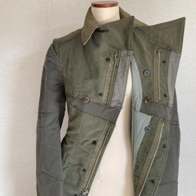 Junya Watanabe Comme des Garcons Reconstructed Coat 06AW Patchwork Men's Khaki