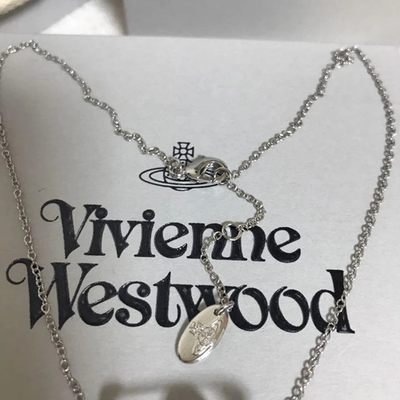 Vivienne Westwood Pearl Safety Pin Choker Necklace, Chain Length: 44cm, No Box