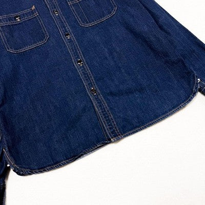 The Flat Head Denim Work Shirt Indigo Size 40 Denim Cotton One wash