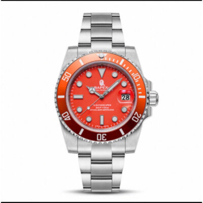 A BATHING APE TYPE 1 BAPEX orange 2022 watch gift present 1I80-187-001