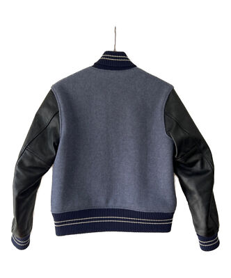 【36】 WHITESVILLE WV12839 Leather Stadium Jumper  jacket Blue x Black