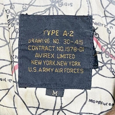 VTG Avirex A-2  Leather Jacket Flight jacket A-2 Patch Patch M Vintage 80s