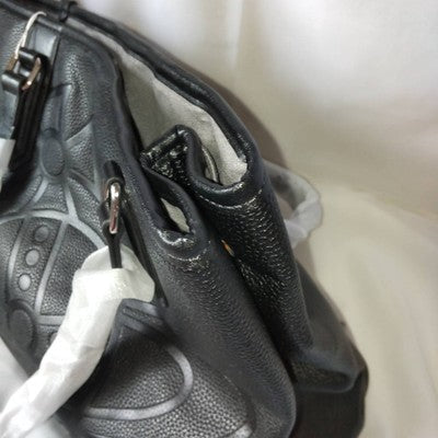 Vivienne Westwood Hamilton Tote Bag Orb Logo Leather Grain Black Outlet Products