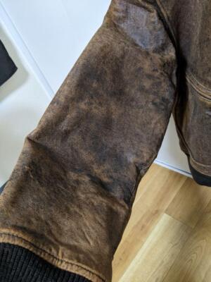 Vintage 80s Avirex G2 Leather Flight Jacket Brown Genuine leather L