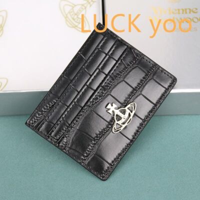Vivienne Westwood Short Wallet Embossed Card Holder Leather Money 14266 Black
