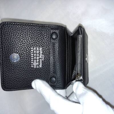 see description 2color Maison Margiela Chain Shoulder Mini Wallet LeatherBi-fold