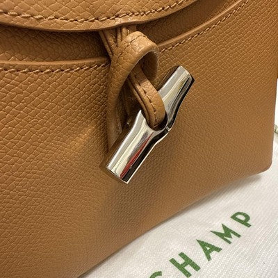 Longchamp Le Rozo S size Hobo Bag Tote Bag Hand bag Brown Cowhide Leather