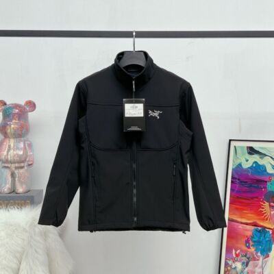 see description 4colors Arcteryx Logo Windproof Stand Collar Long Sleeve Jacket