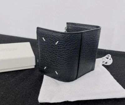 Margiela Maison Margiela Tri-fold Wallet Black Fashion Accessories Outlet