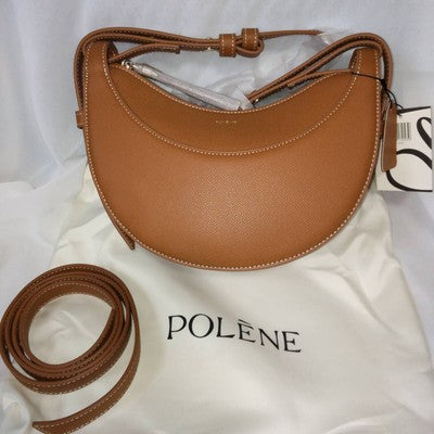 Polene Half Moon Bag Shoulder Bag Brown Women's Mini Bag with Shoulder Strap