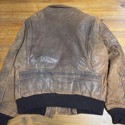 used size 40 AVIREX  Type G-2 Men's Flight jacket 80's rider's jacket brown