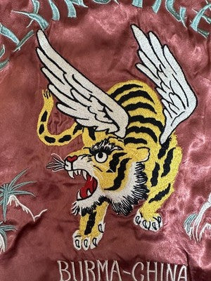 AVIREX Flying Tiger Reversible Sukajan Jacket Pink and Black Size L embroidery