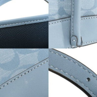 COACH Mollie Tote 25 Shoulder Bag Signature Chambray Light Blue CH228 Outlet New