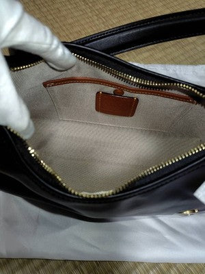 COACH CR981 Juliet Shoulder Bag handbag crossbody glove tan leather black