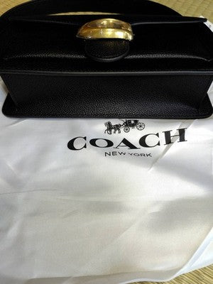 COACH Tabby 26 Shoulder Bag Crossbody Black Brass Leather 73995 Outlet New