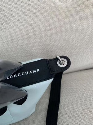 see description 2size Longchamp Le Pliage Top Handle Bags Handbag Light Blue