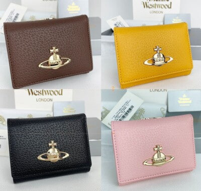 see description 4colors Vivienne Westwood Tri-fold Wallet, Clasp Wallet 13VV138