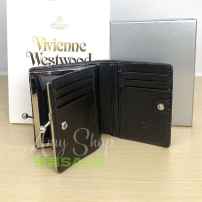 Vivienne Westwood Crocodile Pattern snap button closure Pocket Women's Wallet C
