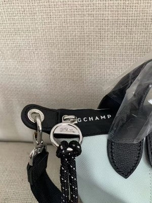 see description 2size Longchamp Le Pliage Top Handle Bags Handbag Light Blue
