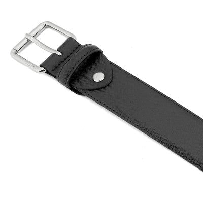 TUMI LEATHER Pin Buckle Belt Black BLACK TU0080